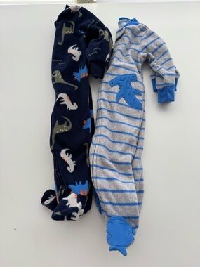 3-6M Carters Fleecy Footed Sleepers